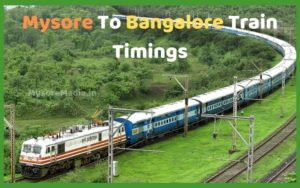 Mysore To Bangalore Train Timings
