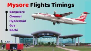 Mysore Flights Timings