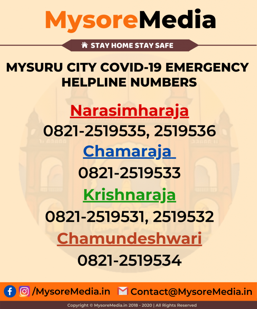 Mysuru City COVID-19 Emergency Helpline Numbers